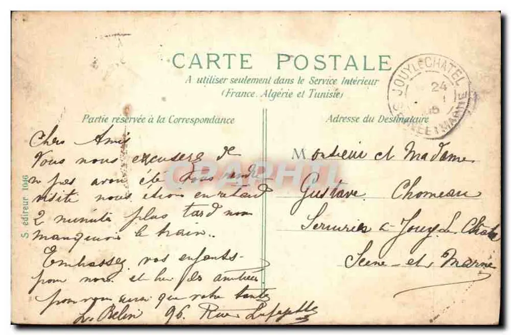 Paris - Museu de Cluny — editor S. editor 1906 - Verso