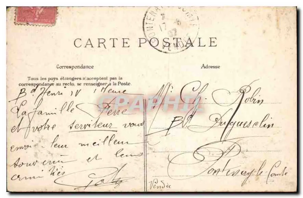 PARIS — Visão Tirada do Pavilhão de Flore — n° 591 - Verso