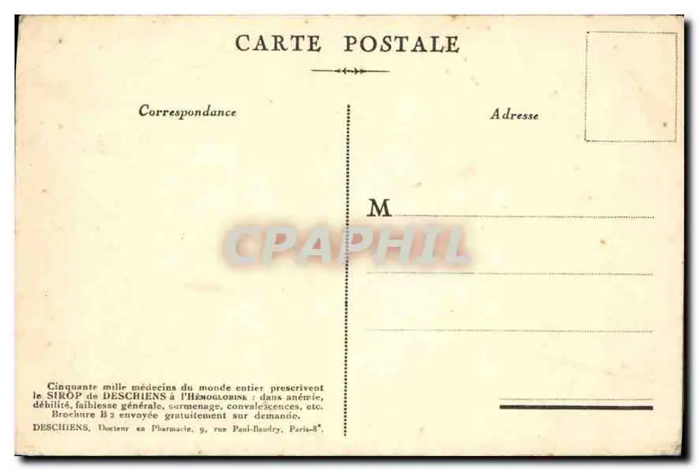 Paris — Invalides — Oferecido por Hémoglobine Deschiens - Verso