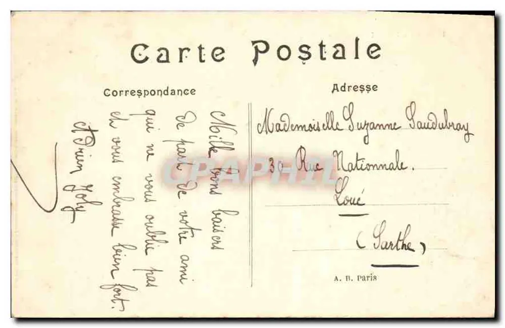 PARIS – Praça da Concórdia — vista com o Obelisco e a Fonte — editor A. N. Paris, n°4 - Verso