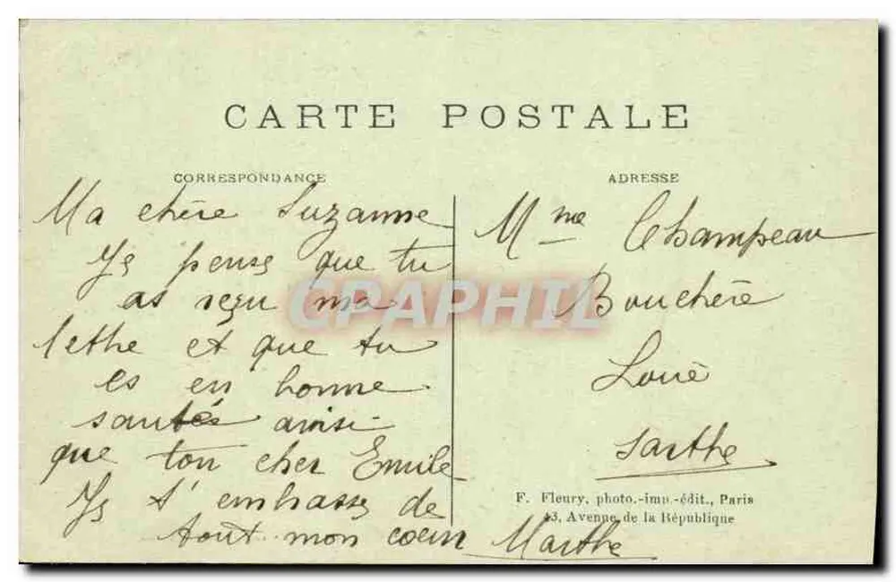 Paris (XIe, XIIe & XXe) — Place de la Nation — Die Krokodile — Die Großen Wasser — F. F. Paris - Rückseite
