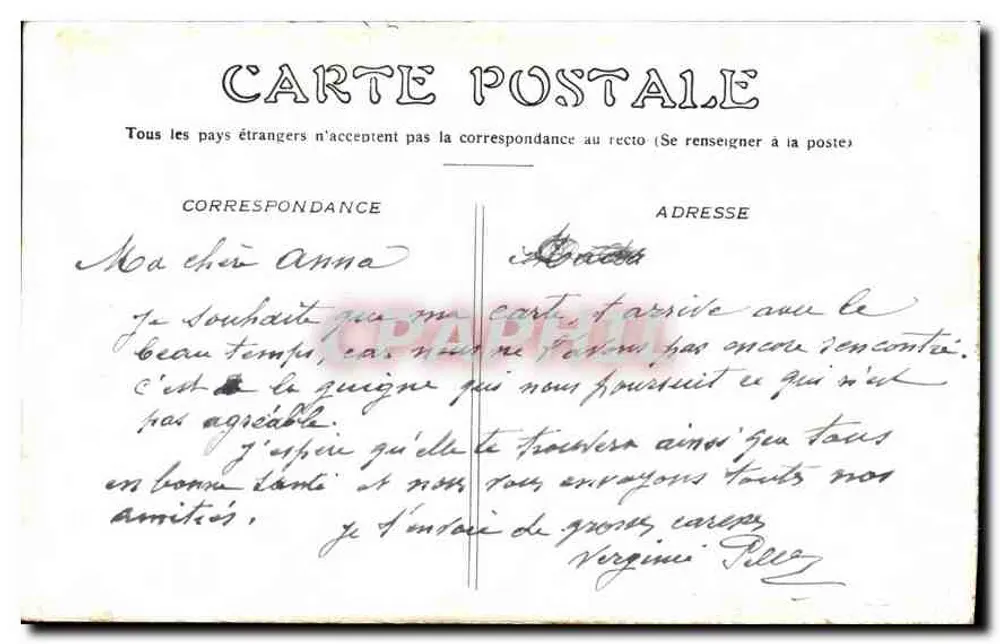 Paris — Praça da República — editor não identificado - Verso
