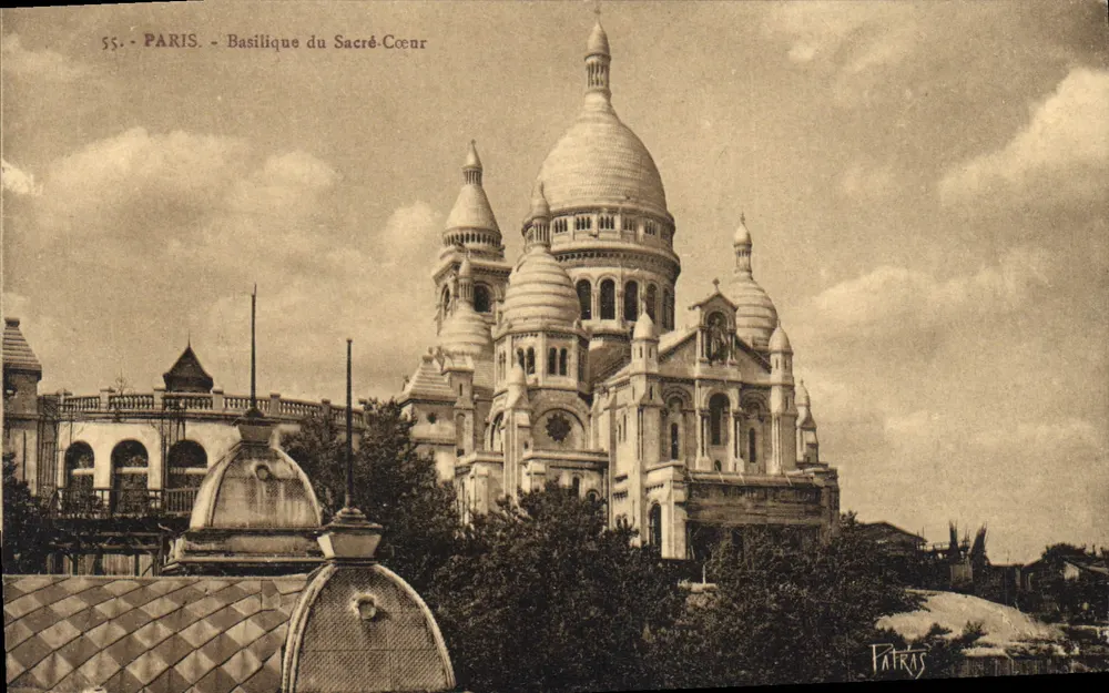 Paris - Basílica do Sagrado Coração — editor Patras, n° 55 - Frente