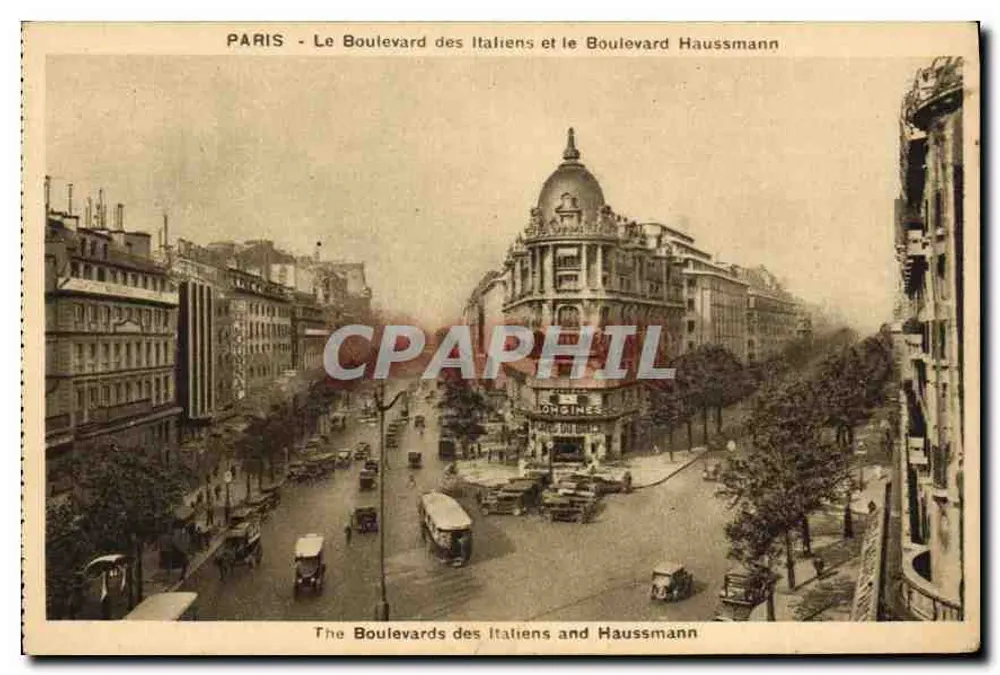 Paris - Der Boulevard des Italiens und der Boulevard Haussmann — A. Leconte, Paris - Vorderseite
