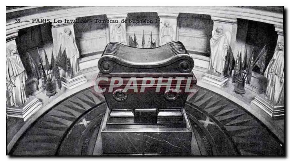 Paris - Les Invalides - Túmulo de Napoleão I — editor não visível, n° de série 39 - Frente