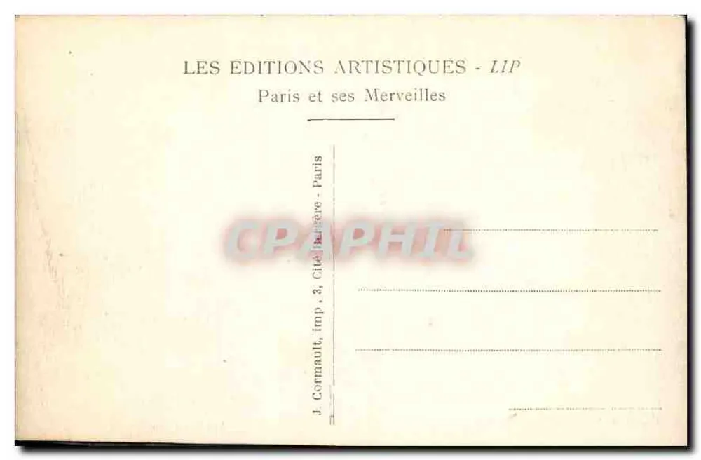 Paris — A Porta Saint-Martin — Éditions Artistiques LIP - Verso