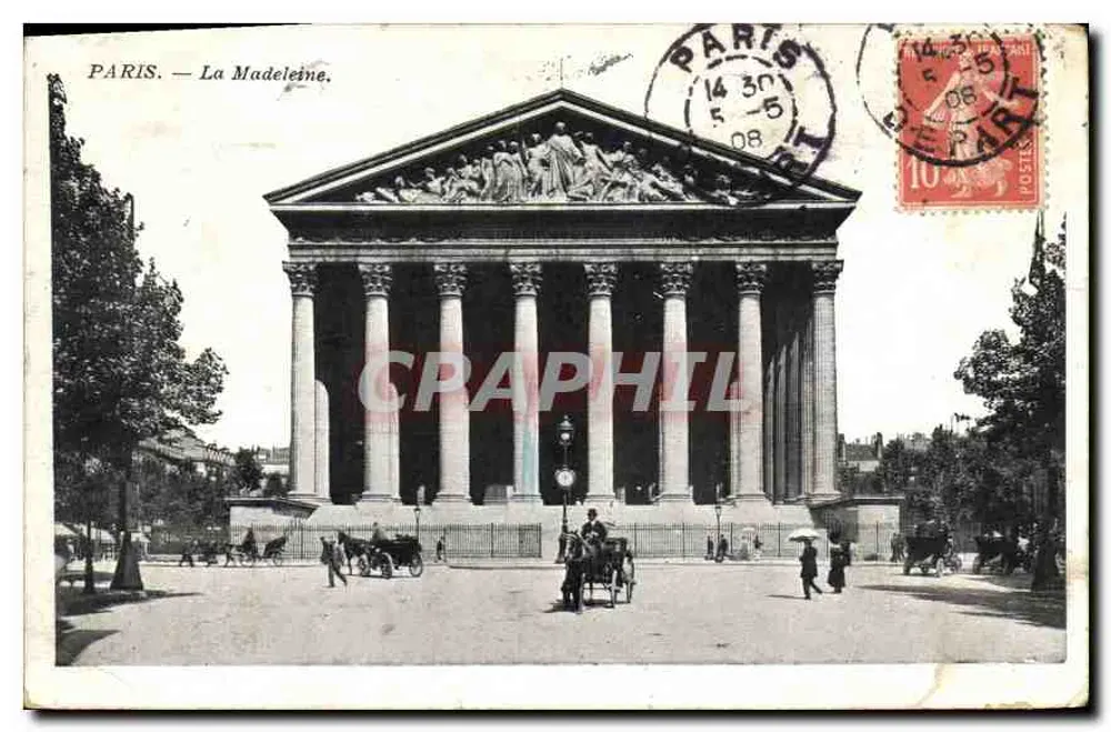 Paris — A Madeleine — editor não visível - Frente