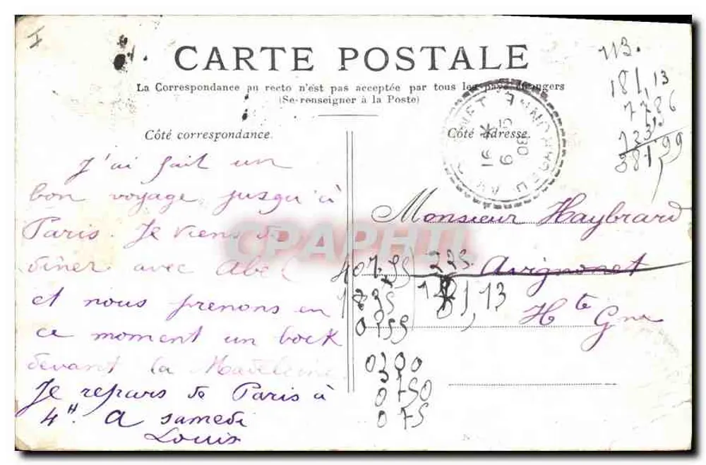 Paris — A Madeleine — editor não visível - Verso