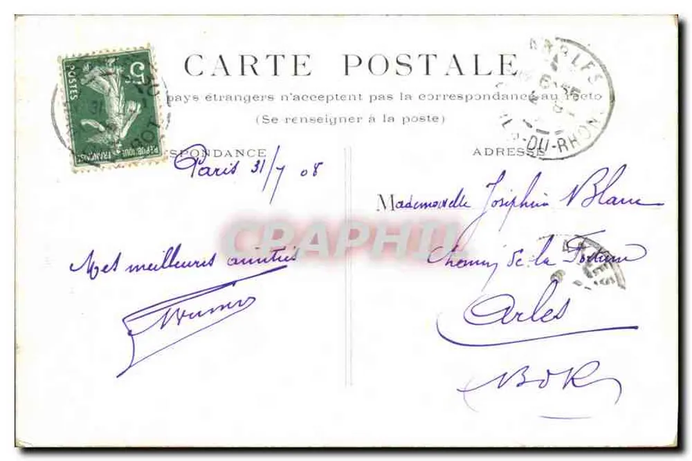 Paris - Boulevard de la Madeleine — vista com colunata — editor LENAR, n° 191 - Verso