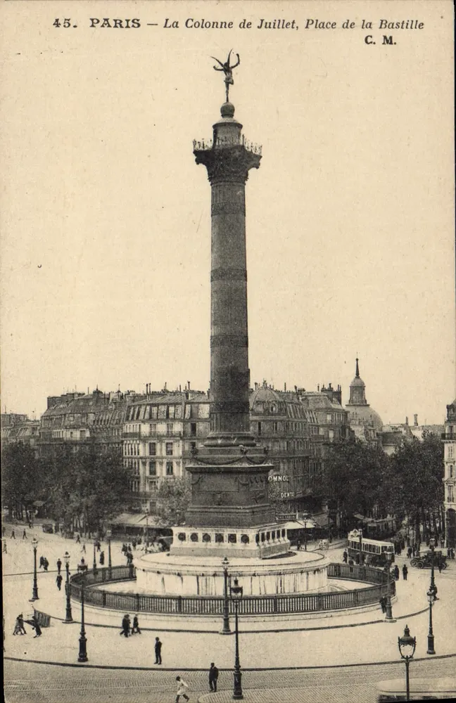 Paris — Die July-Säule, Place de la Bastille — C.M. n°45 - Vorderseite