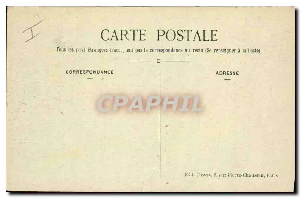 Paris — O Ponte e a Praça da Concórdia — C.M. 175 - Verso