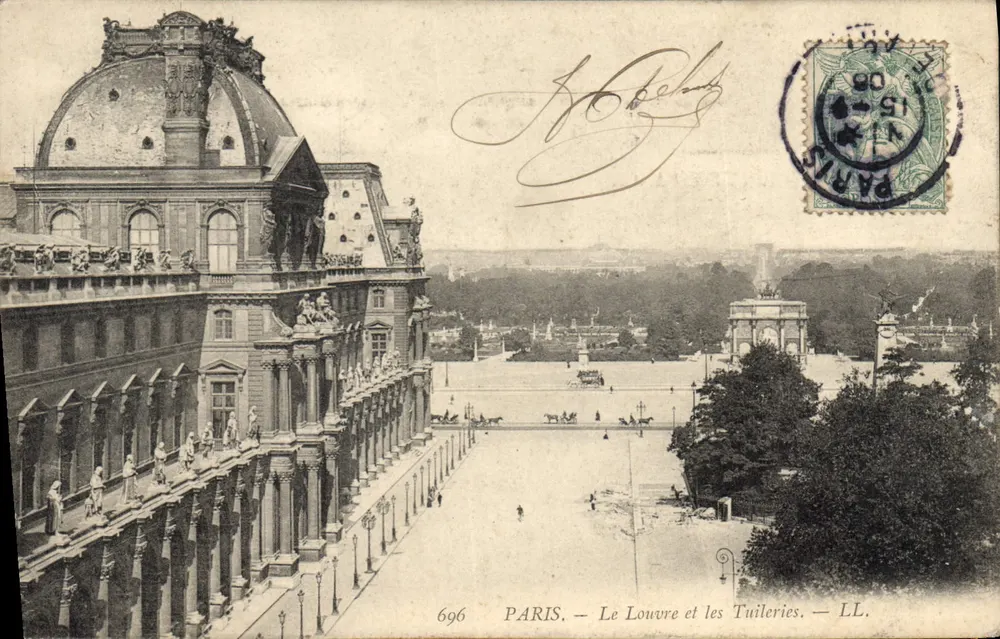 Paris — O Louvre e as Tuileries — LL. — n°696 - Frente