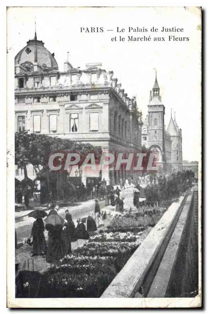 PARIS — Das Palais de Justice und der Blumengeschäft - Vorderseite