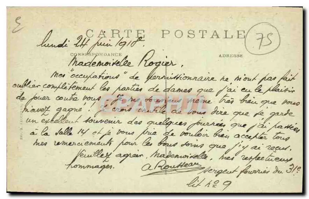 PARIS — O Pequeno Palácio dos Campos Elísios — L. D. - Verso