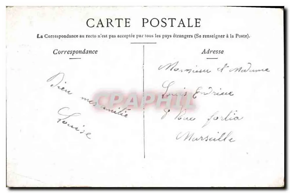 Paris - LA TRINITÉ — editor não visível, número de série não legível - Verso