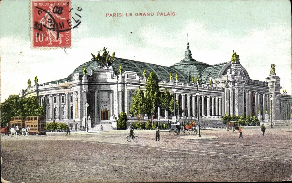 Paris. O Grande Palácio — vista arquitetônica — editor Pamelle, número de série não visível - Frente