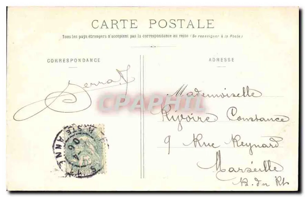 Paris - O Ponte Alexandre III — A. Taride, Paris - Verso