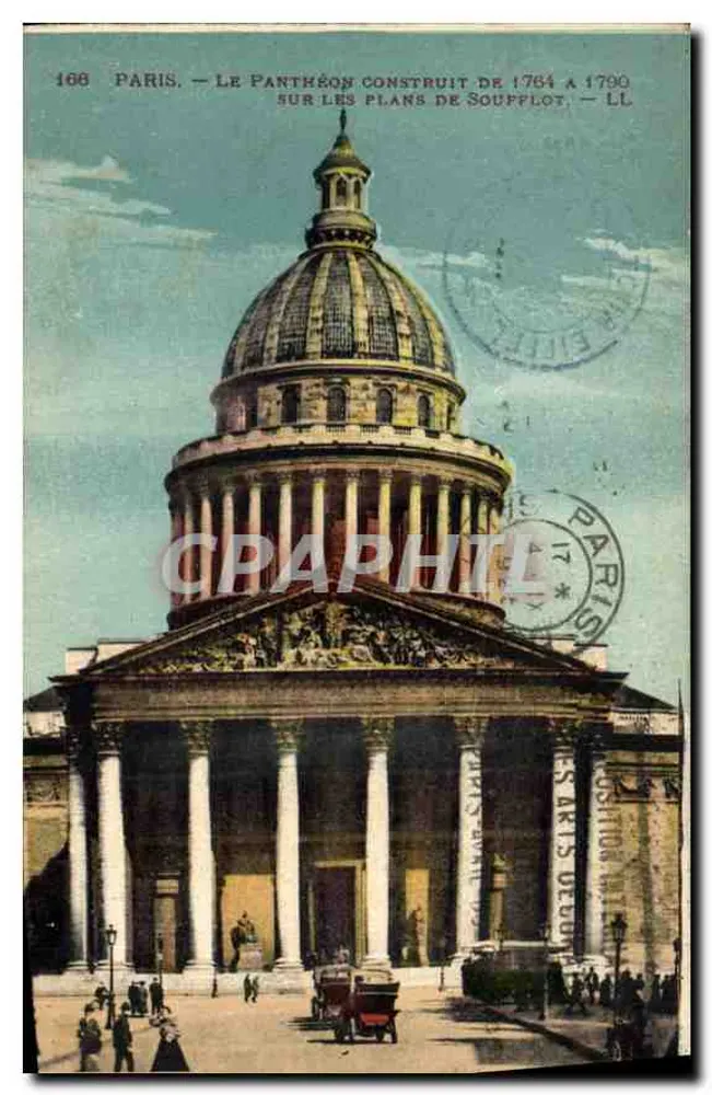 Paris — Le Panthéon construit de 1784 à 1790 sur les plans de Soufflot — LL - Recto