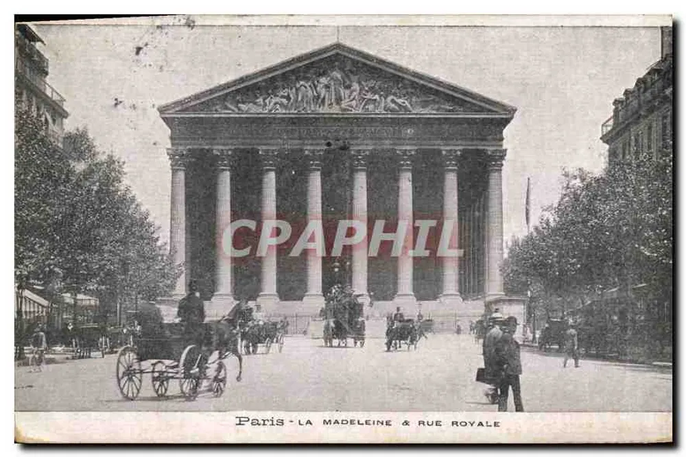 Paris - A Madeleine & Rue Royale — editor não identificado, número de série não visível - Frente