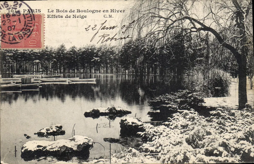Der Bois de Boulogne im Winter — C.M. — Paris - Vorderseite