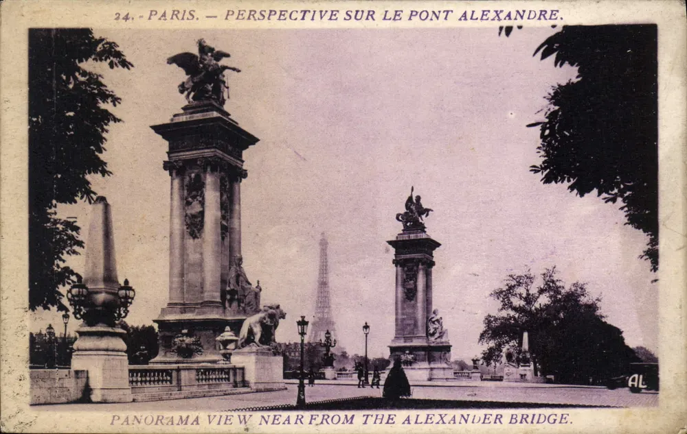 Paris — Perspectiva sobre o Ponte Alexandre — Les Éditions Artistique - Frente