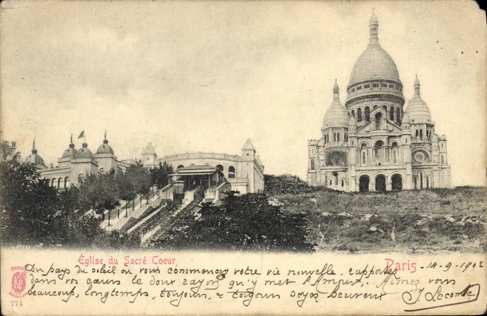 Église du Sacré Cœur — vue panoramique de la basilique et du montmartre — éditeur Paris, n° 774 - Frente