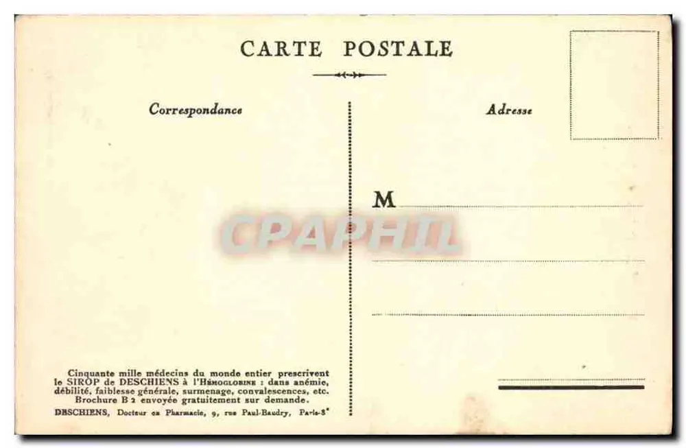 Paris — Palácio da Justiça — Ofertado por Hémoglabine Deschiens - Verso