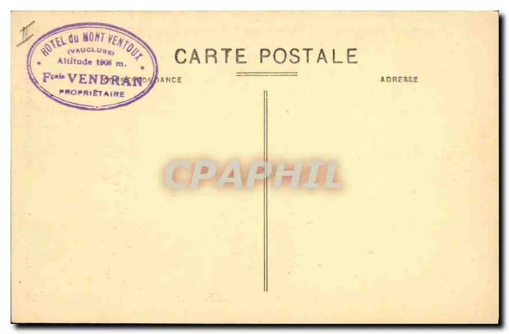 Tal des Toulourenc und der Mont Ventoux (1912 m.) — Nahe CARPENTRAS (Vaucluse) — Verlag VENDRAN - Rückseite