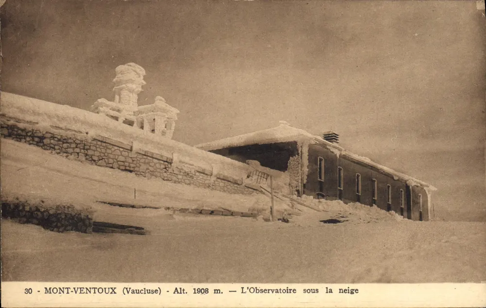 Mont Ventoux (Vaucluse) — Das Observatorium unter Schnee — Éd. J. Borne, n°30 - Vorderseite