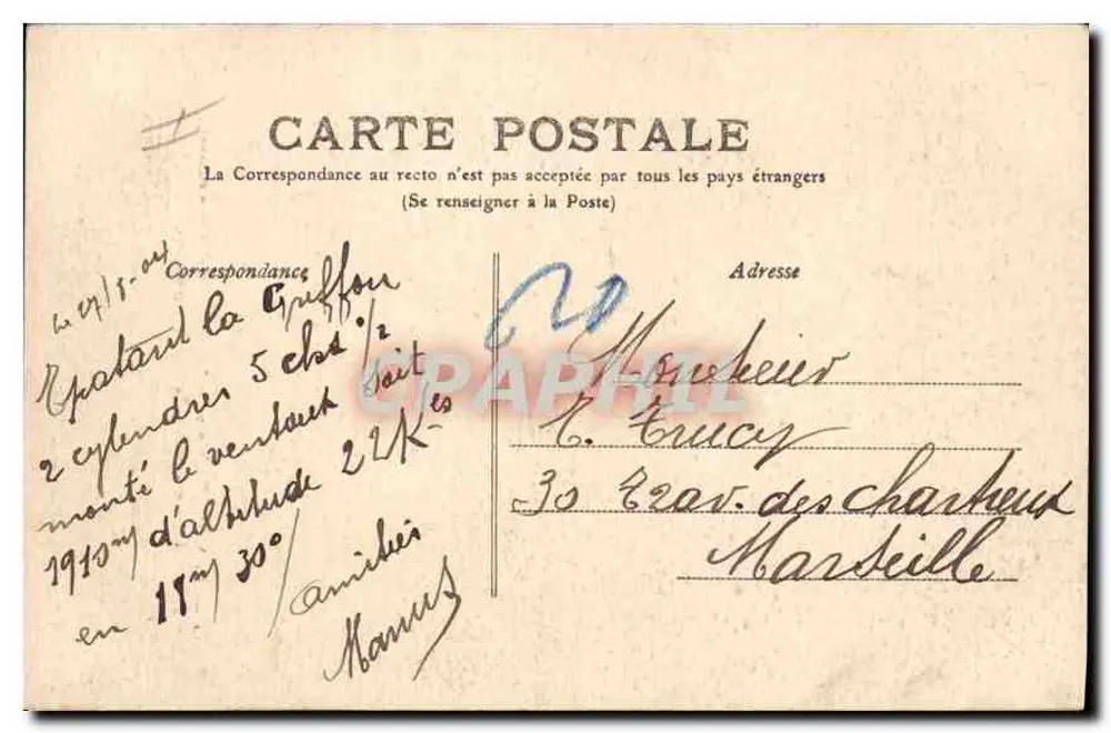 Der VENTOUX unter Schnee — Das Observatorium und die Kapelle (Ostseite) — Editions J. Brun et Cie, Carpentras - Rückseite