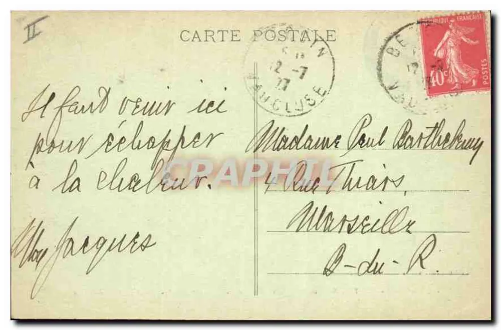Mont Ventoux (Vaucluse) — Nordseite — Combe de Font Fiolle — Künstleredition, La Reva, Carpentras - Rückseite