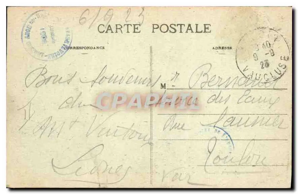 LE MONT-VENTOUX (Vaucluse) 1908 m. — Das Observatorium unter Schnee — Künstlerische Ausgabe J. Brun et Cie, Carpentras - Rückseite