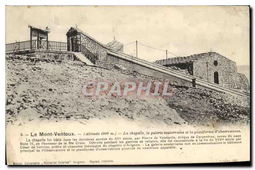 Mont Ventoux — Kapelle, unterirdische Galerie und Beobachtungsplattform — Maison Universelle, Nouvelles Galeries, Avignon - Vorderseite