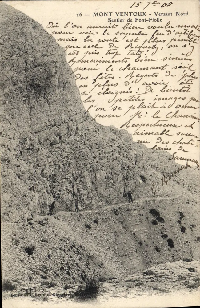 Mont Ventoux — Nordhang, Wanderweg Font-Fiolle — Éditions Brun et Gigante - Vorderseite