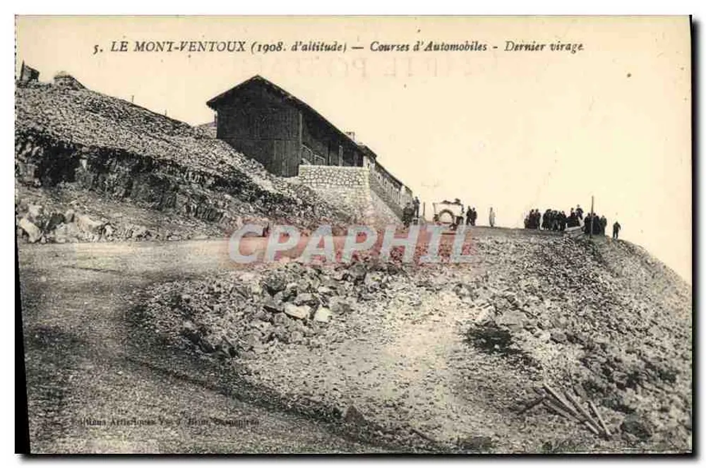 Mont Ventoux (1908 Höhe) — Automobilrennen - Letzter Kurven - Vorderseite