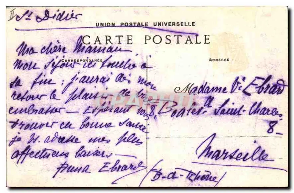 Mont Ventoux — Allgemeiner Blick aus 22 Kilometern — Éditions Anstigues A. Brun et Cie, Carpentras - Rückseite