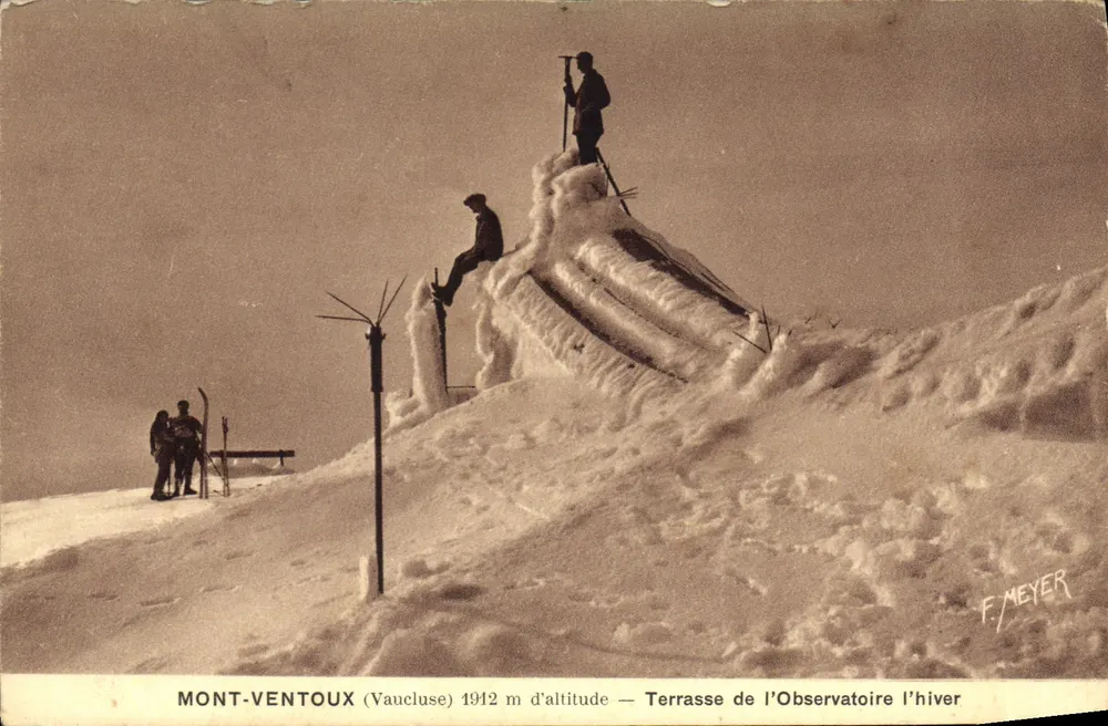 Mont-Ventoux (Vaucluse) — Terrasse des Observatoriums im Winter — F. Meyer - Vorderseite