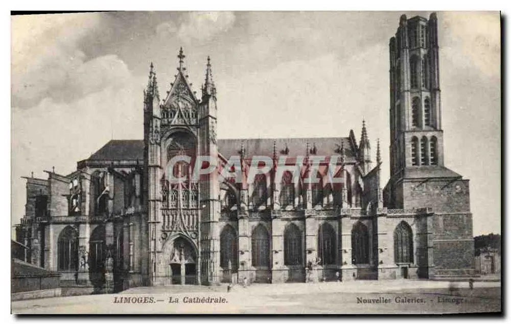 Limoges — A Catedral — Novas Galerias, Limoges - Frente