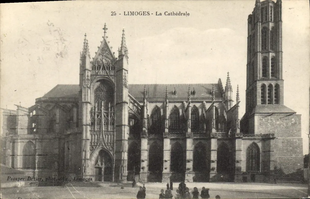 Limoges - A Catedral — Prosper Bettier, fot.-edit., Limoges, n°25 - Frente