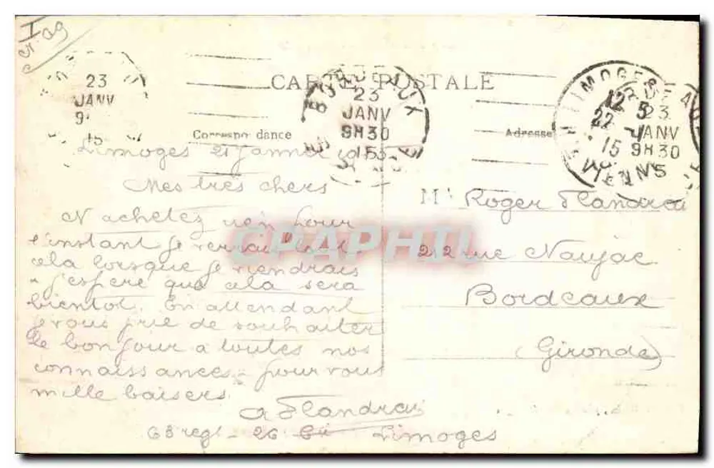 Limoges - A Catedral — Prosper Bettier, fot.-edit., Limoges, n°25 - Verso