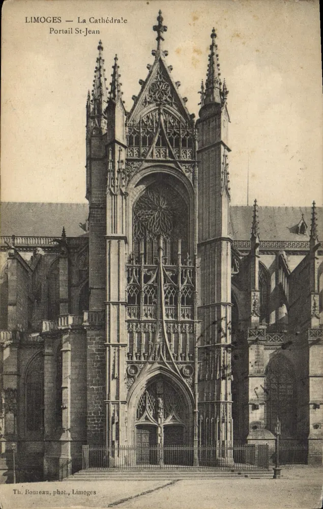 Limoges — Der Kathedralentor St-Jean — Th. Boureau, phot. Limoges - Vorderseite