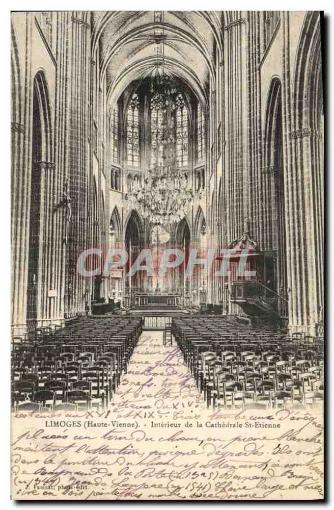 Limoges (Haute-Vienne) — Innenansicht der Kathedrale St-Etienne — Paris, phot. edit. - Vorderseite