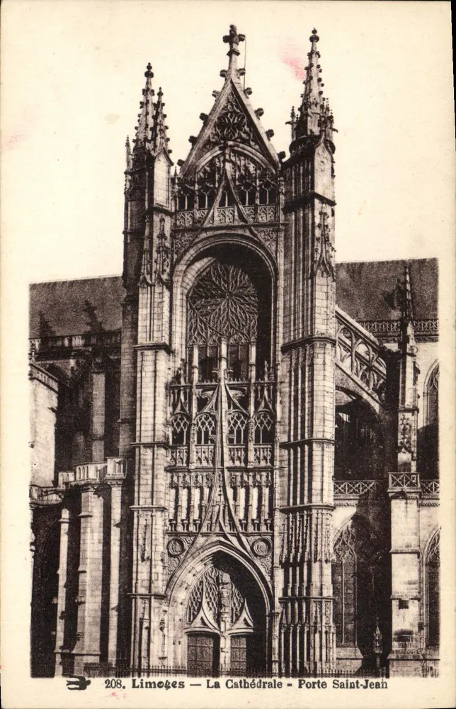 Limeuges — Die Kathedrale — Tor Saint-Jean — Verlag unbekannt, Seriennummer 208 - Vorderseite