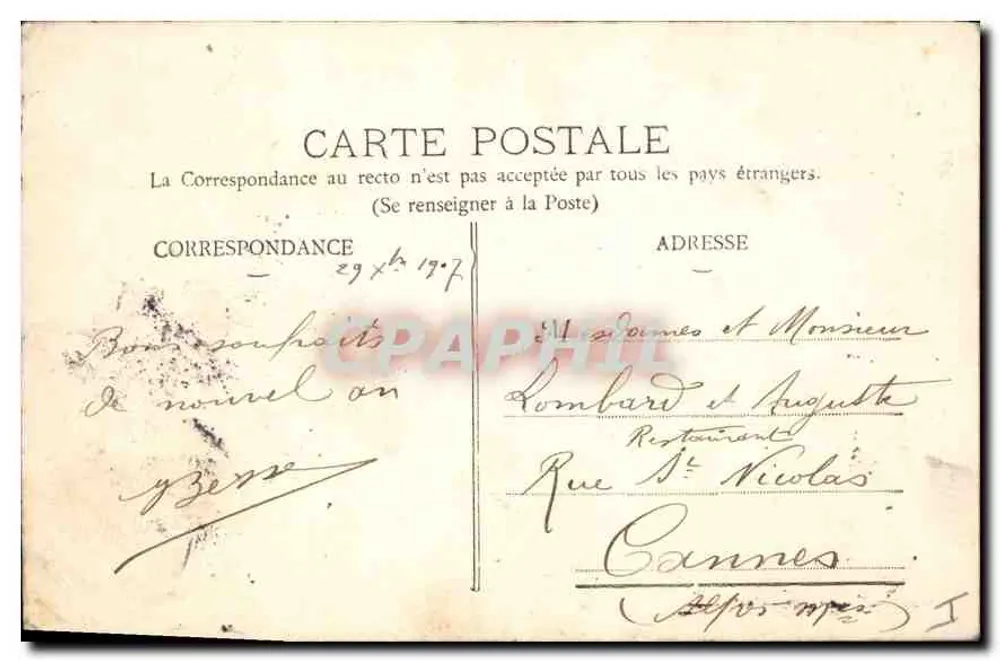 Limoges - A Carvalho e o Cana — Edição das Novas Galerias, Limoges - Verso