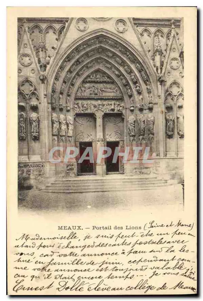 Meaux — Portal dos Leões (Seine e Marne) — editor não identificado - Frente