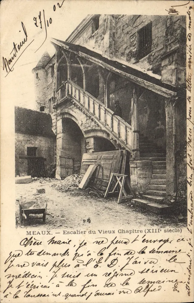 Meaux — Treppenhaus des Alten Kapitels (13. Jahrhundert) - Vorderseite