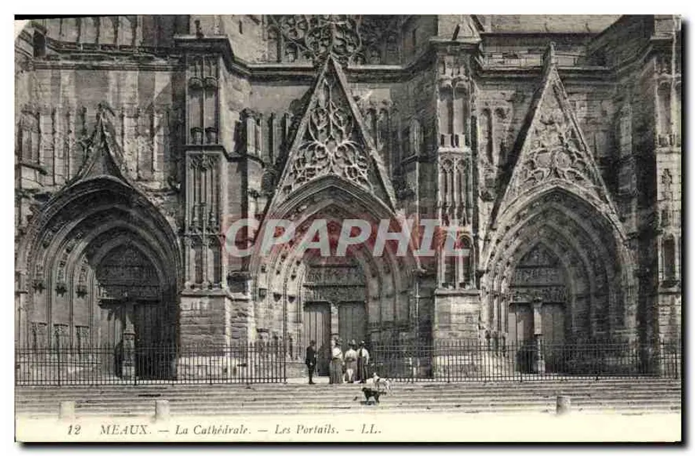 Meaux — A Catedral — Os Portais — LL. - Frente