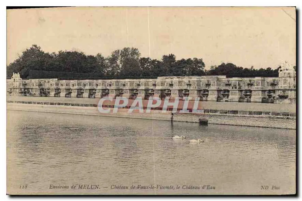 Umgebung von MELUN — Schloss Vaux-le-Vicomte, das Wasserwerk — ND Phil - Vorderseite