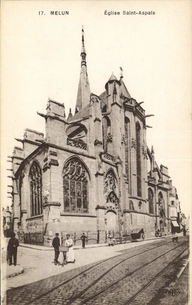 Melun — Igreja de São Aspals — editor C.P.D. - Frente