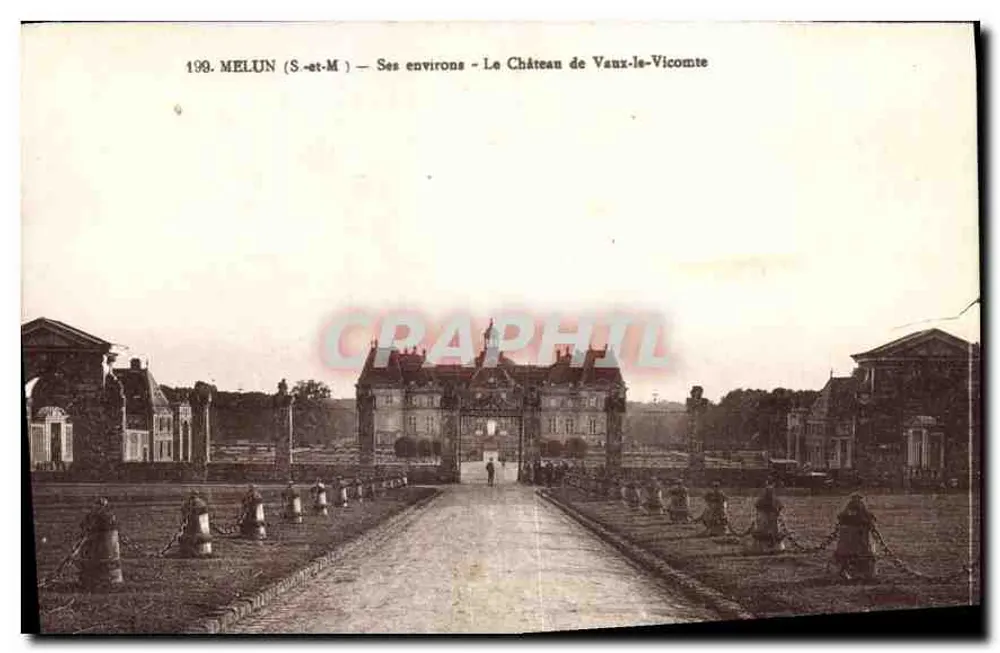 MELUN (S.-et-M.) — Seine Umgebung — Schloss Vaux-le-Vicomte - Vorderseite